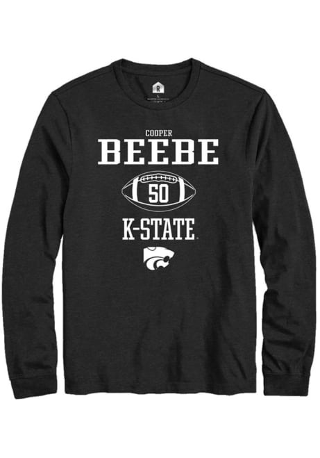 Cooper Beebe Rally Mens Black K-State Wildcats NIL Sport Icon Tee