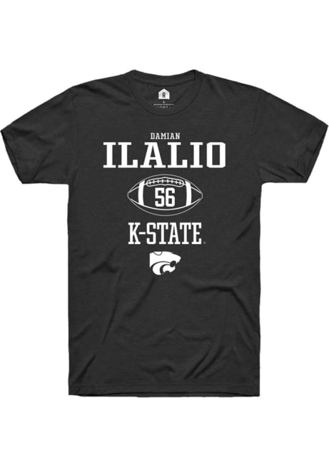 Damian Ilalio Black K-State Wildcats NIL Sport Icon Short Sleeve T Shirt