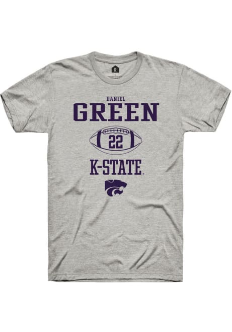 Daniel Green Grey K-State Wildcats NIL Sport Icon Short Sleeve T Shirt