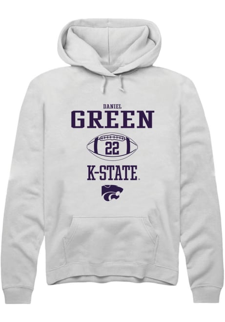 Daniel Green Rally Mens White K-State Wildcats NIL Sport Icon Hooded Sweatshirt