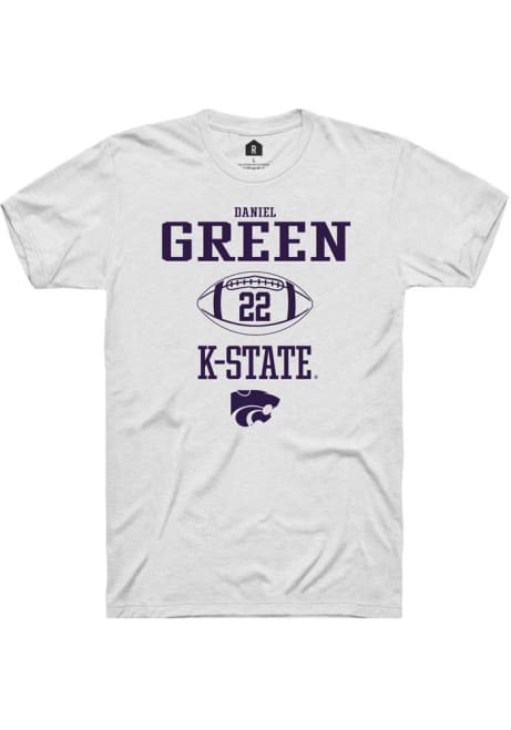 Daniel Green White K-State Wildcats NIL Sport Icon Short Sleeve T Shirt