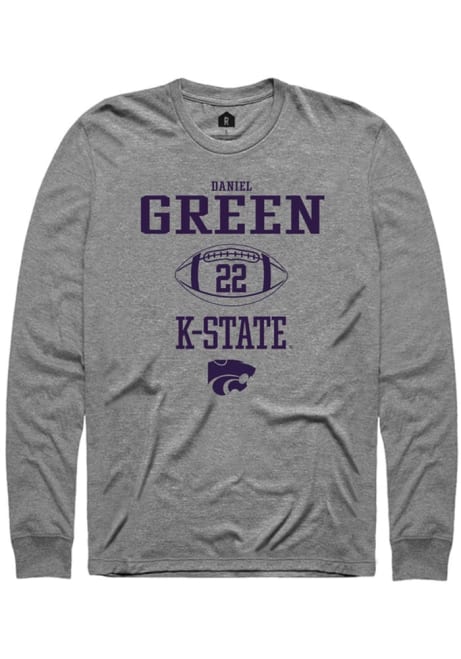 Daniel Green Rally Mens Grey K-State Wildcats NIL Sport Icon Tee