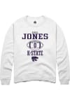 Main image for Darell Jones Rally Mens White K-State Wildcats NIL Sport Icon Crew Sweatshirt