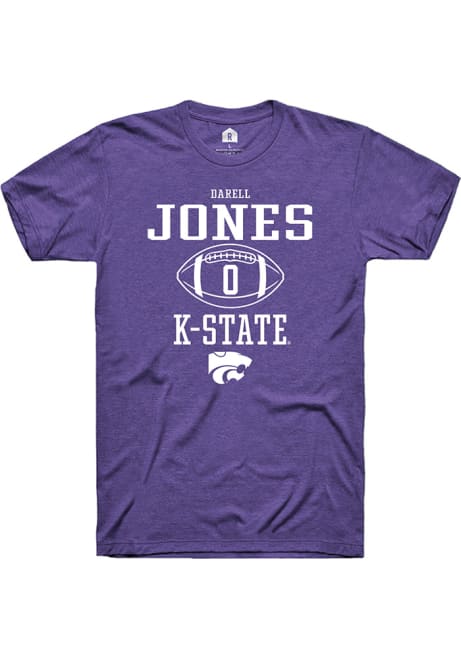Darell Jones Purple K-State Wildcats NIL Sport Icon Short Sleeve T Shirt