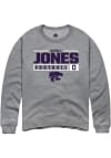 Main image for Darell Jones Rally Mens Graphite K-State Wildcats NIL Stacked Box Crew Sweatshirt