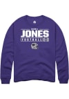 Main image for Darell Jones Rally Mens Purple K-State Wildcats NIL Stacked Box Crew Sweatshirt