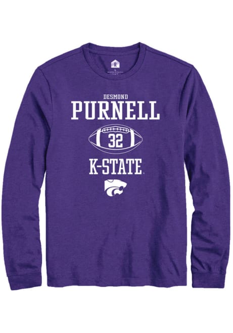 Desmond Purnell Rally Mens Purple K-State Wildcats NIL Sport Icon Tee