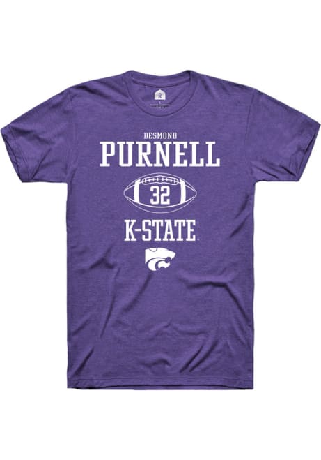 Desmond Purnell Purple K-State Wildcats NIL Sport Icon Short Sleeve T Shirt