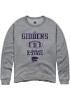 Main image for DJ Giddens Rally Mens Graphite K-State Wildcats NIL Sport Icon Crew Sweatshirt