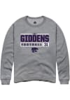 Main image for DJ Giddens Rally Mens Graphite K-State Wildcats NIL Stacked Box Crew Sweatshirt