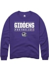 Main image for DJ Giddens Rally Mens Purple K-State Wildcats NIL Stacked Box Crew Sweatshirt