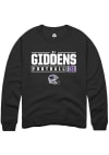 Main image for DJ Giddens  Rally K-State Wildcats Mens Black NIL Stacked Box Long Sleeve Crew Sweatshirt