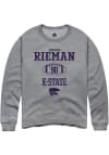 Main image for Donovan Rieman Rally Mens Graphite K-State Wildcats NIL Sport Icon Crew Sweatshirt