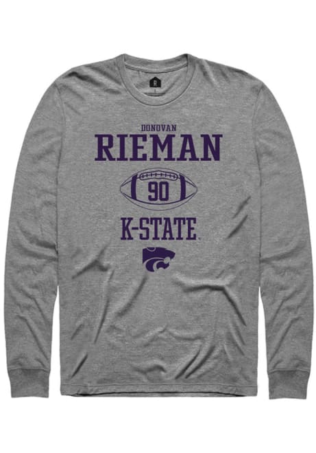 Donovan Rieman Rally Mens Graphite K-State Wildcats NIL Sport Icon Tee