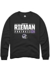 Main image for Donovan Rieman Rally Mens Black K-State Wildcats NIL Stacked Box Crew Sweatshirt