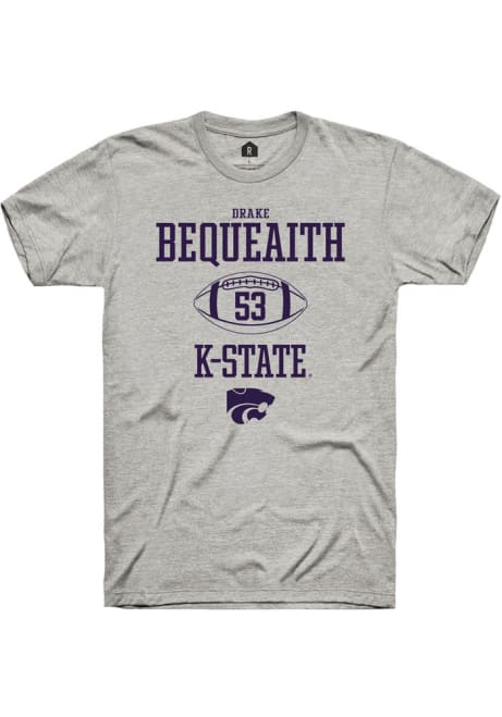 Drake Bequeaith Ash K-State Wildcats NIL Sport Icon Short Sleeve T Shirt