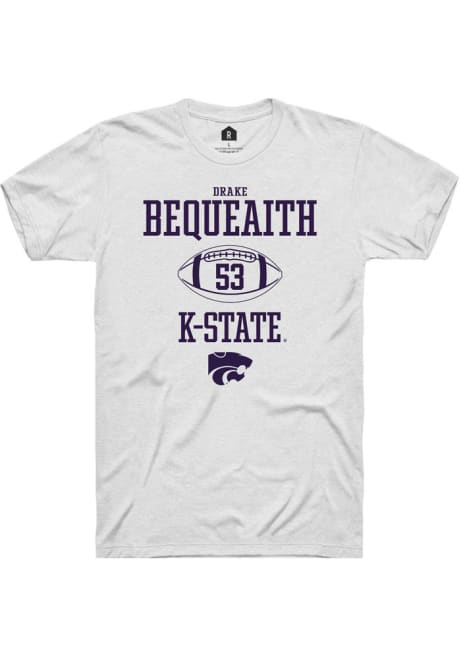 Drake Bequeaith White K-State Wildcats NIL Sport Icon Short Sleeve T Shirt
