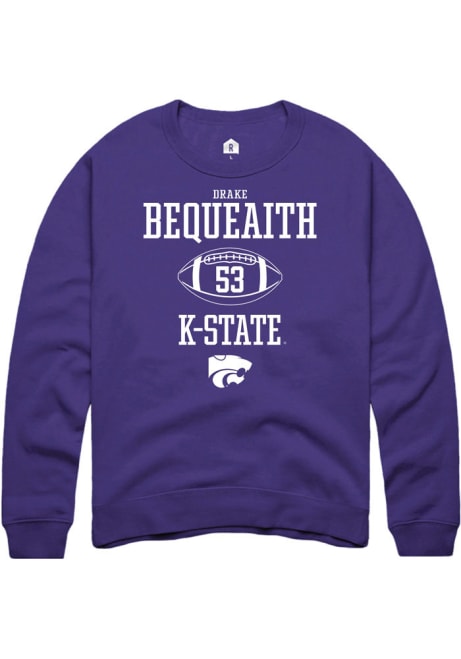 Drake Bequeaith Rally Mens Purple K-State Wildcats NIL Sport Icon Crew Sweatshirt
