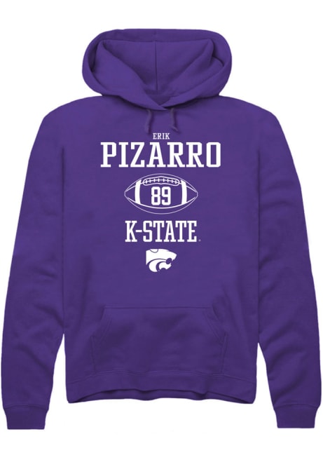 Erik Pizarro Rally Mens Purple K-State Wildcats NIL Sport Icon Hooded Sweatshirt