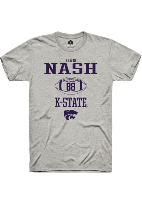 Erwin Nash Ash K-State Wildcats NIL Sport Icon Short Sleeve T Shirt