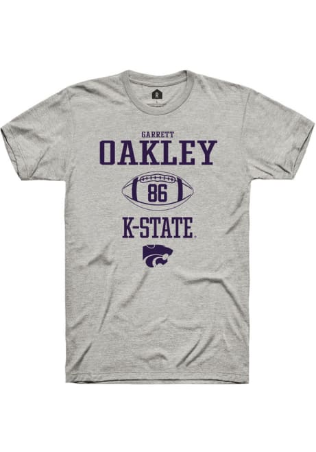 Garrett Oakley Ash K-State Wildcats NIL Sport Icon Short Sleeve T Shirt
