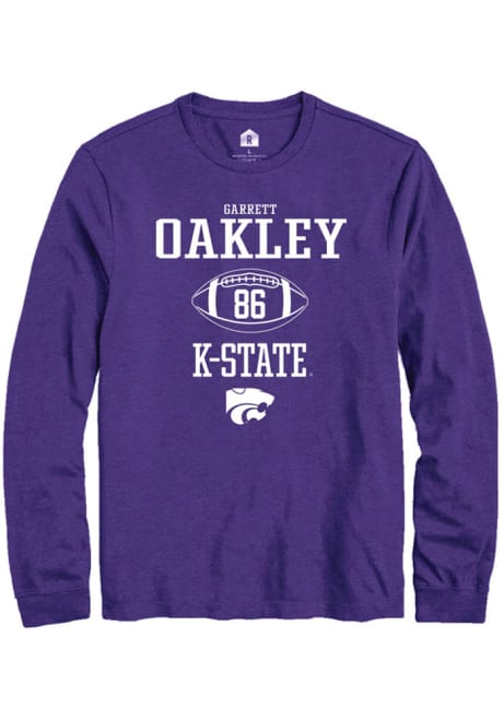 Garrett Oakley Rally Mens Purple K-State Wildcats NIL Sport Icon Tee