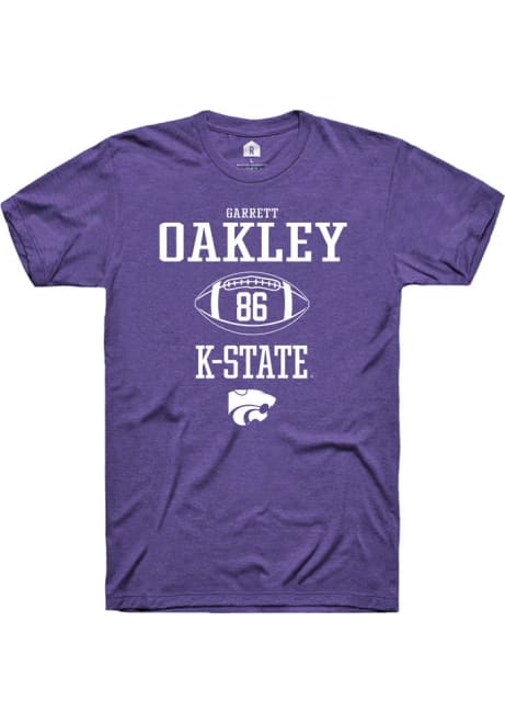 Garrett Oakley Purple K-State Wildcats NIL Sport Icon Short Sleeve T Shirt