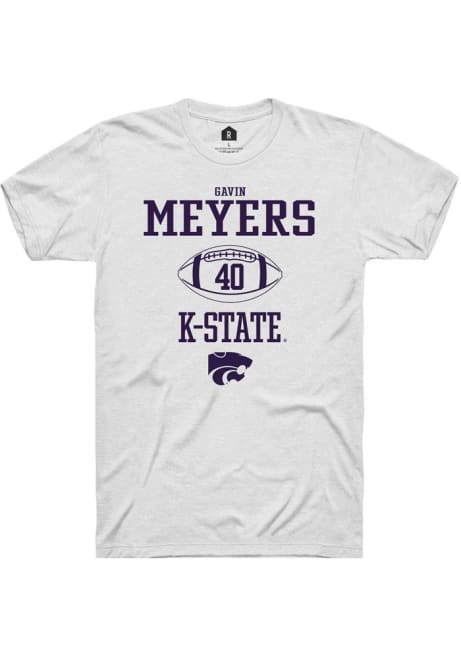 Gavin Meyers White K-State Wildcats NIL Sport Icon Short Sleeve T Shirt