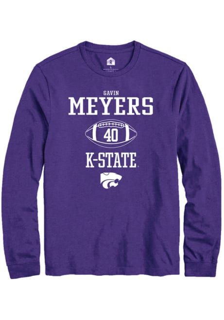 Gavin Meyers Rally Mens Purple K-State Wildcats NIL Sport Icon Tee