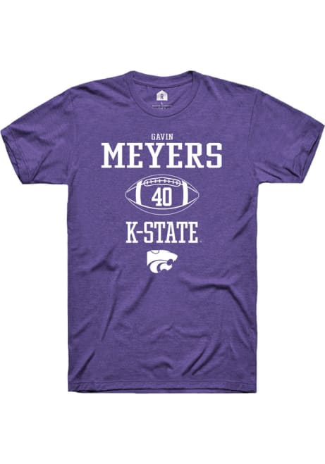 Gavin Meyers Purple K-State Wildcats NIL Sport Icon Short Sleeve T Shirt