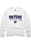 Main image for Gavin Meyers  Rally K-State Wildcats Mens White NIL Stacked Box Long Sleeve Crew Sweatshirt