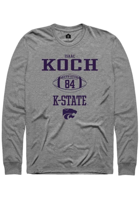 Isaac Koch Rally Mens Graphite K-State Wildcats NIL Sport Icon Tee