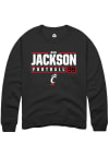 Main image for Rob Jackson  Rally Cincinnati Bearcats Mens Black NIL Stacked Box Long Sleeve Crew Sweatshirt