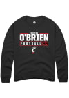 Main image for Triston O'Brien Rally Mens Black Cincinnati Bearcats NIL Stacked Box Crew Sweatshirt