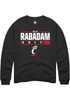 Main image for Julia Rabadam  Rally Cincinnati Bearcats Mens Black NIL Stacked Box Long Sleeve Crew Sweatshirt