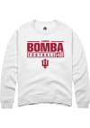 Main image for James Bomba Rally Mens White Indiana Hoosiers NIL Stacked Box Crew Sweatshirt