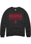 Main image for James Bomba Rally Mens Black Indiana Hoosiers NIL Stacked Box Crew Sweatshirt