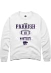 Main image for Jacob Parrish Rally Mens White K-State Wildcats NIL Sport Icon Crew Sweatshirt