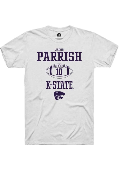 Jacob Parrish White K-State Wildcats NIL Sport Icon Short Sleeve T Shirt