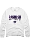 Main image for Jacob Parrish Rally Mens White K-State Wildcats NIL Stacked Box Crew Sweatshirt