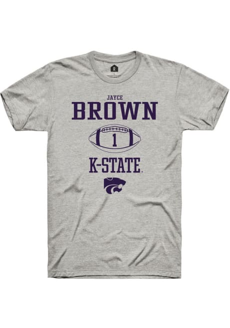 Jayce Brown Ash K-State Wildcats NIL Sport Icon Short Sleeve T Shirt