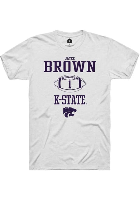 Jayce Brown White K-State Wildcats NIL Sport Icon Short Sleeve T Shirt
