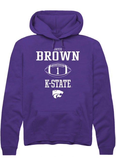 Jayce Brown Rally Mens Purple K-State Wildcats NIL Sport Icon Hooded Sweatshirt
