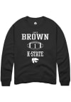 Main image for Jayce Brown  Rally K-State Wildcats Mens Black NIL Sport Icon Long Sleeve Crew Sweatshirt