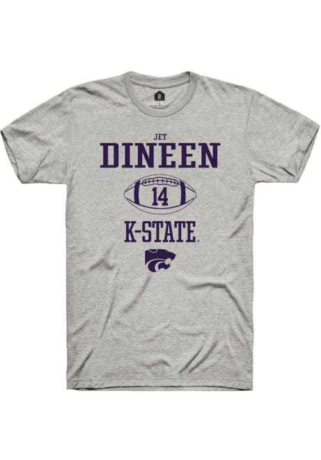 Jet Dineen Ash K-State Wildcats NIL Sport Icon Short Sleeve T Shirt
