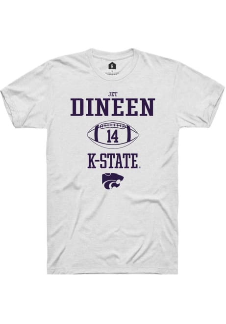 Jet Dineen White K-State Wildcats NIL Sport Icon Short Sleeve T Shirt