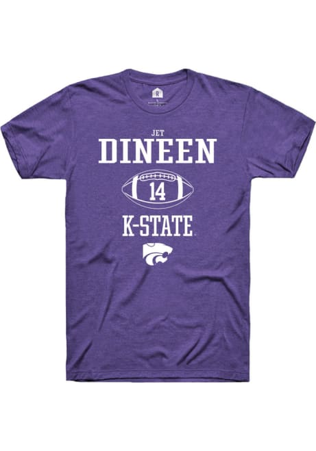 Jet Dineen Purple K-State Wildcats NIL Sport Icon Short Sleeve T Shirt