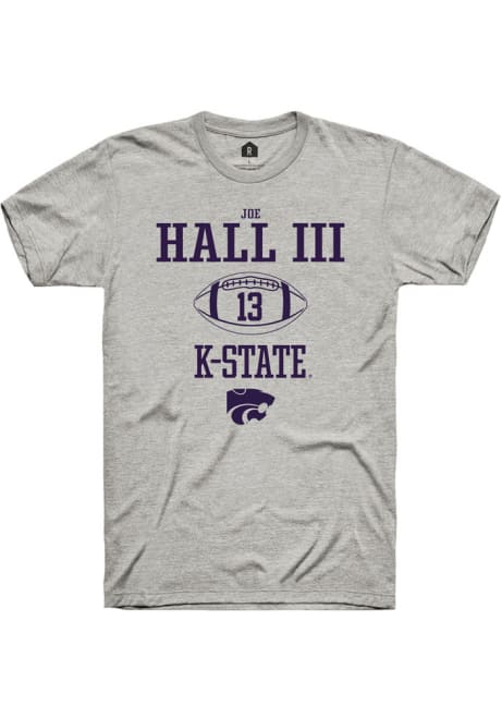 Joe Hall III Ash K-State Wildcats NIL Sport Icon Short Sleeve T Shirt