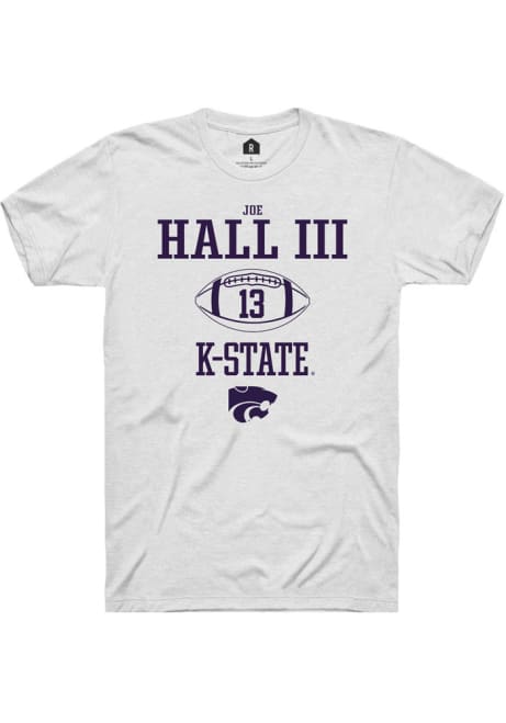 Joe Hall III White K-State Wildcats NIL Sport Icon Short Sleeve T Shirt