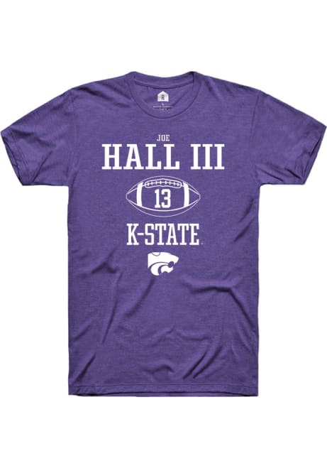 Joe Hall III Purple K-State Wildcats NIL Sport Icon Short Sleeve T Shirt